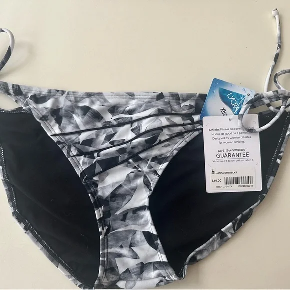 Athleta Black and White One-Piece Swimsuit - Picture 4 of 4